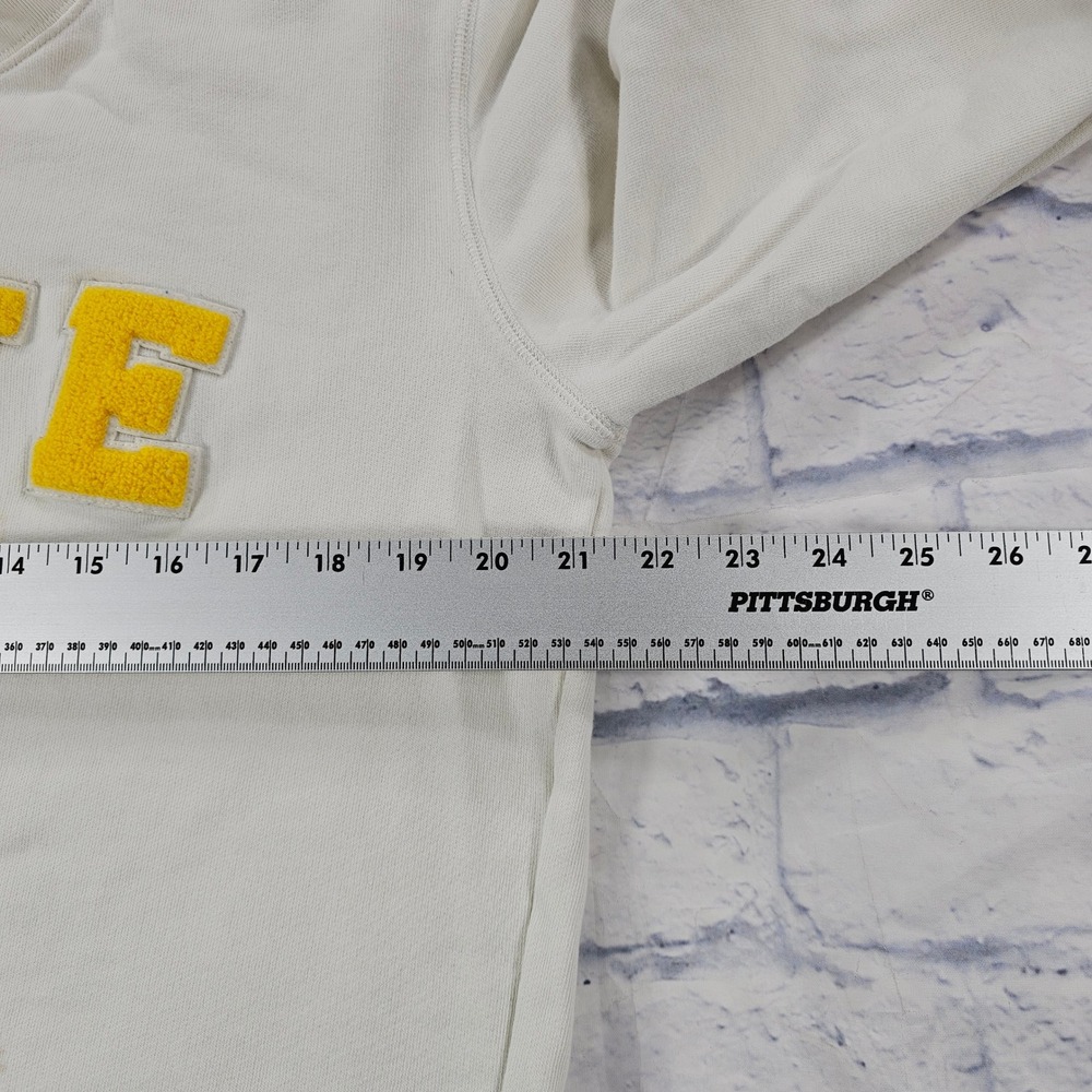 Tory Sport Sweatshirt Womens XL Off White Love Chenille Applique Pullover - Picture 4 of 13